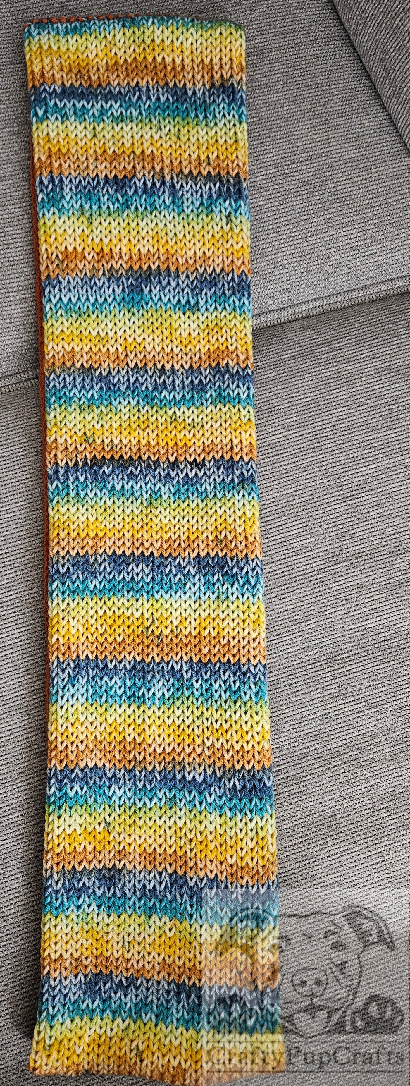 Pumpkin spice & multi-color yellow/blue infinity scarf